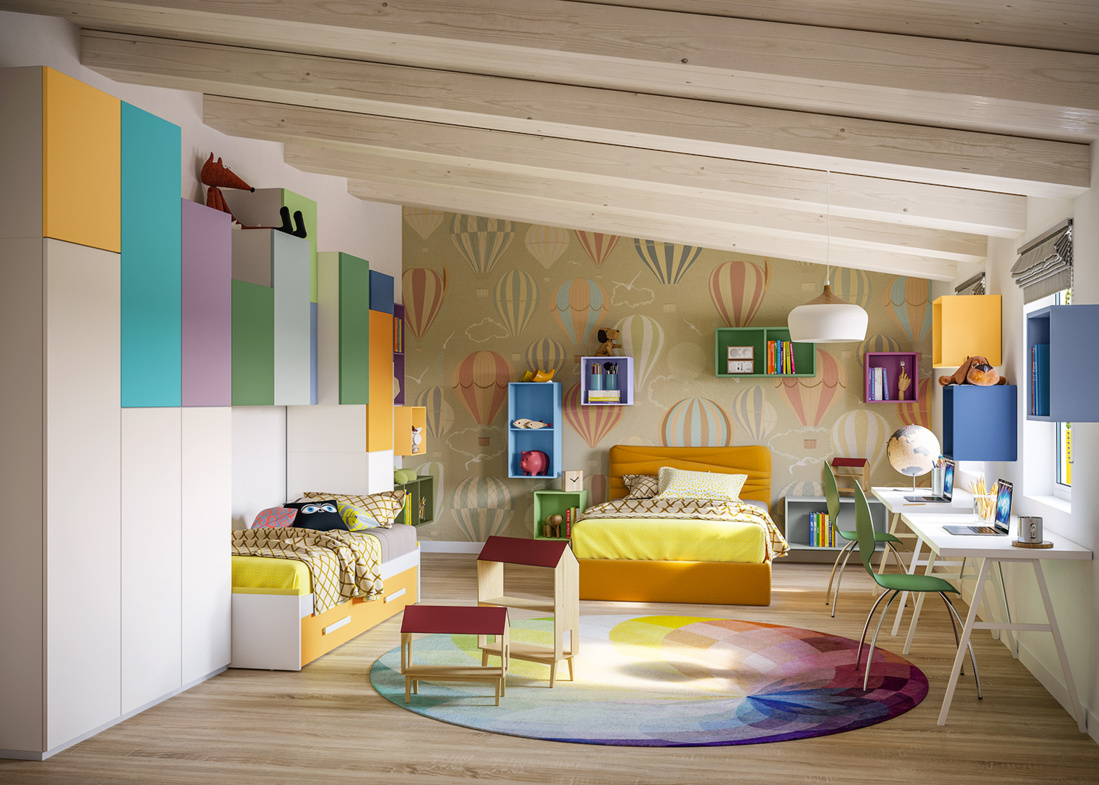 Chambre pour enfant solutions Pont  Giessegi Chambre pour enfant solutions Pont  Giessegi