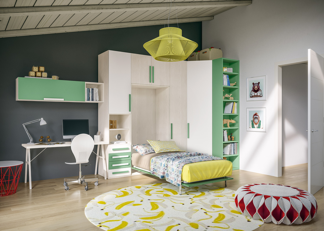 Chambre pour enfant transformable Giessegi