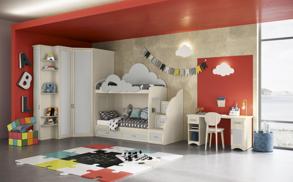 Chambre pour enfant lit superposé Giessegi